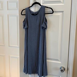 Blue off shoulder dress, size medium